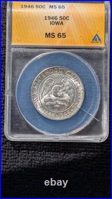 1946 P Iowa Centennial Commemorative Half Dollar ANACS MS-65
