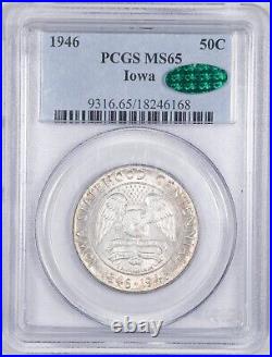 1946 PCGS MS65 CAC Iowa Commemorative Silver Half Dollar Gem BU Uncirculated