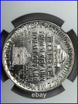 1949 P Booker T Washington Silver Half Dollar NGC MS65 Toned Only 6,004 Minted