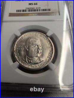 1949 P Booker T Washington Silver Half Dollar NGC MS66 Only 6,004 Minted