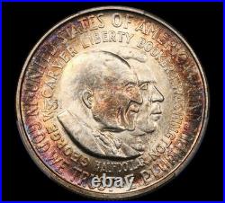 1951 P Washington Carver Commemorative Half PCGS MS65 Colorful Toning Toned