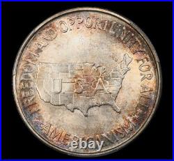 1951 P Washington Carver Commemorative Half PCGS MS65 Colorful Toning Toned