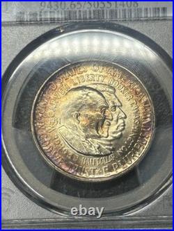 1951 P Washington Carver Commemorative Half PCGS MS65 Colorful Toning Toned