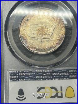 1951 P Washington Carver Commemorative Half PCGS MS65 Colorful Toning Toned