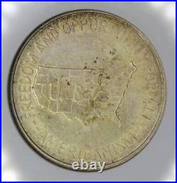 1951 P Washington Carver Silver Half Dollar NGC MS64 Coin Color Toned Graded