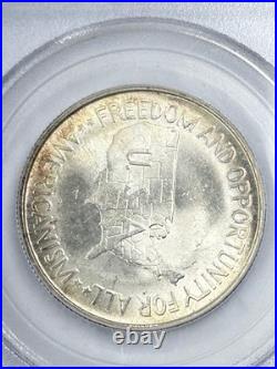 1951 S Washington-Carver Silver Half Dollar PCGS MS66 Toned Only 10,004 Minted
