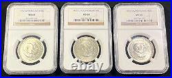 1953 Pds Washington Carver Commem Half Dollars Ngc Ms64 3 Coin Set Choice Bu