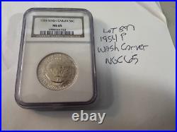 1954 P Washington-Carver Silver Half. NGC MS65! Only 12,006 Minted! Lot #897