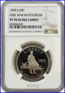 1995 S Civil War Battlefield Commemorative Proof Half Dollar Coin NGC PF70