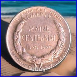 2. 1920 Silver Maine Half Dollar Key Date Early Commemorative Beautiful Orig