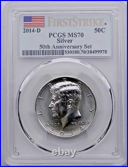 2014 D SILVER KENNEDY 50C from the 50TH ANNIVERSARY SET FIRST STRIKE MS70