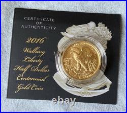 2016 W Walking Liberty Half Dollar Centennial 1/2 Oz. 9999 Gold Coin