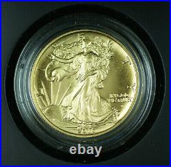 2016-W Walking Liberty Half Dollar Gold 1/2 Oz Coin Centennial in Box with COA