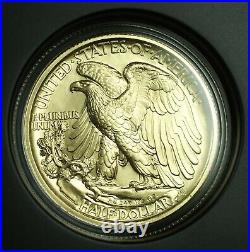 2016-W Walking Liberty Half Dollar Gold 1/2 Oz Coin Centennial in Box with COA
