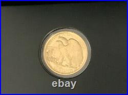 2016 Walking Liberty Half Dollar 1/2 OZ GOLD. 9999 Fine Centennial Coin b42