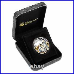 2016 White Lion Cubs Tuvalu 1/2 oz SIlver Proof 50c Half Dollar Coin Colorized