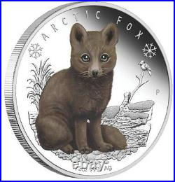 2017 Polar Babies Arctic Fox Tuvalu 1/2oz Silver Proof 50c Half Dollar Coin