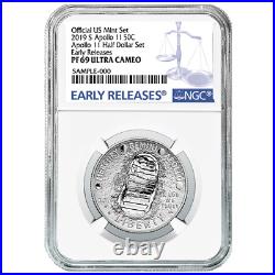 2019-S Proof 50c Apollo 11 50th Ann. Half Dollar NGC PF69UC Blue ER Label