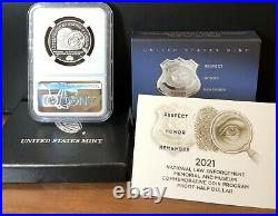 2021 S NATIONAL LAW ENFORCEMENT 50c Half Dollar NGC PF70Ultra Cameo FIRST RELEAS