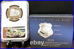 2021 S NATIONAL LAW ENFORCEMENT 50c Half Dollar NGC PF70Ultra Cameo FIRST RELEAS