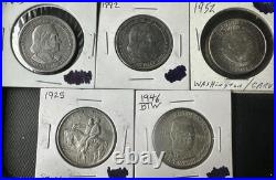 5 silver commemorative Half Dollars