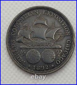 90% SILVER? 1892 United States COLUMBIAN HALF DOLLAR 50cents Chicago Coin