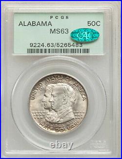 Alabama 1921 50¢ Commemorative Silver Half Dollar PCGS MS63 CAC Yowza Strike OGH