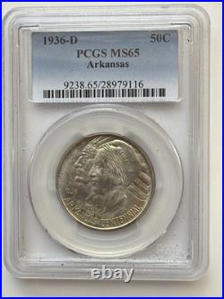 Arkansas Commemorative Silver Half Dollar 1936-D MS65 PCGS