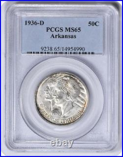 Arkansas Commemorative Silver Half Dollar 1936-D MS65 PCGS
