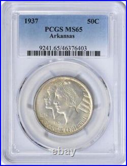 Arkansas Commemorative Silver Half Dollar 1937 MS65 PCGS