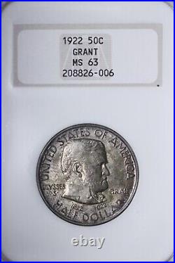BU 1922 Ulysses S Grant Half Dollar NGC MS63 Rich Toning Old Fat Holder RNMQ