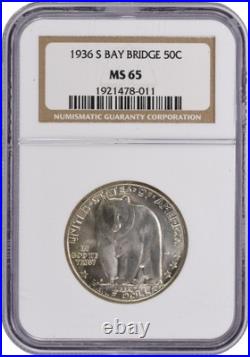Bay Bridge Commemorative Silver Half Dollar 1936-S MS65 NGC Bay Bridge Commemorative Silver Half Dollar 1936-S MS65 NGC
