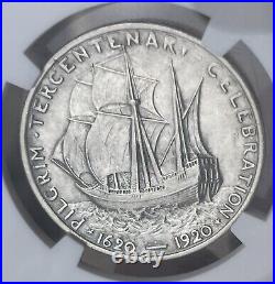 Beautiful 1921 Pilgrim 50c Silver Half Dollar NGC MS63