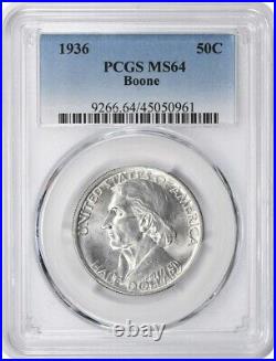 Boone Commemorative Silver Half Dollar 1936 MS64 PCGS
