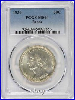 Boone Commemorative Silver Half Dollar 1936 MS64 PCGS