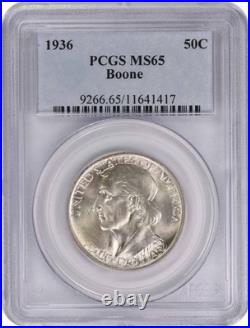 Boone Commemorative Silver Half Dollar 1936 MS65 PCGS