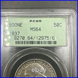 Boone Commemorative Silver Half Dollar 1937 MS64 PCGS Old Holder