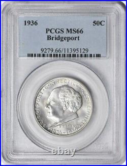Bridgeport Commemorative Silver Half Dollar 1936 MS66 PCGS