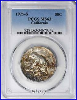 California Commemorative Silver Half Dollar 1925-S MS63 PCGS