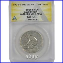 California Diamond Jubilee 50C 1925 S AU 55 Details ANACS SKUCP152