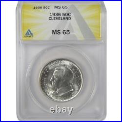 Cleveland Commemorative Half Dollar 1936 MS 65 ANACS SKUI23672