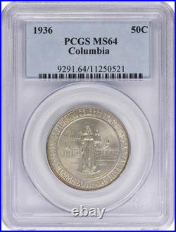 Columbia Commemorative Half Dollar 1936-P MS64 PCGS