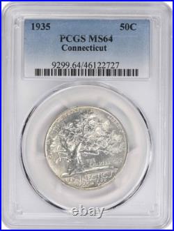 Connecticut Commemorative Silver Half Dollar 1935 MS64 PCGS