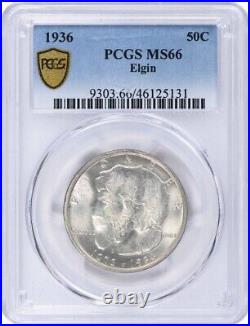 Elgin Commemorative Silver Half Dollar 1936 MS66 PCGS
