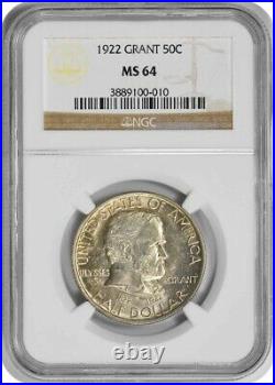 Grant Commemorative Silver Half Dollar 1922 MS64 NGC