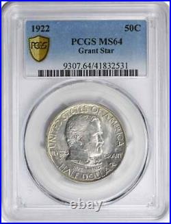 Grant Commemorative Silver Half Dollar 1922 With Star MS64 PCGS
