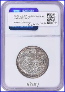 Grant with Star Commemorative Silver Half Dollar 1922 MS62 NGC