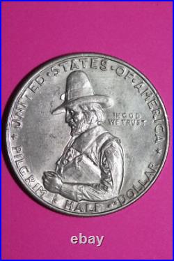High Grade 1920 Pilgrim Tercentenary Commemorative Silver Half Dollar Coin 1036