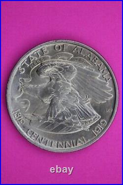 High Grade 1921 Alabama Centennial Commemorative Rare Silver Half Dollar 73