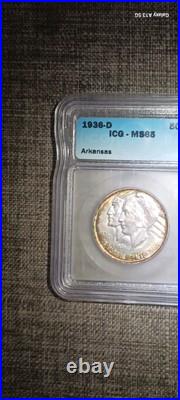 ICG MS 65 1938 D Arkansas 50 Cent Comm